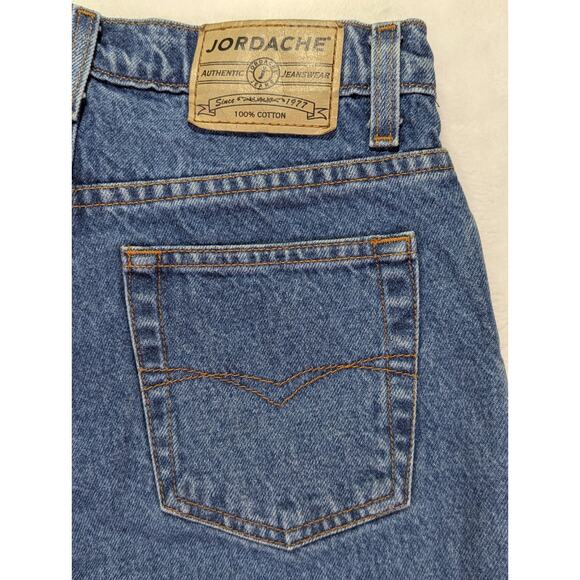 Jordache Size 7/8 100% Cotton Ankle Jeans Dark Wash VTG 90s - Picture 1 of 15